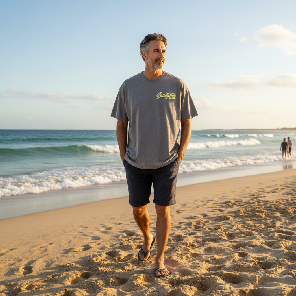 Foundation Heavy Faded Grey Oversized Tee