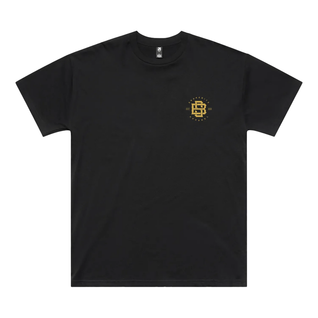 Black front flat lay