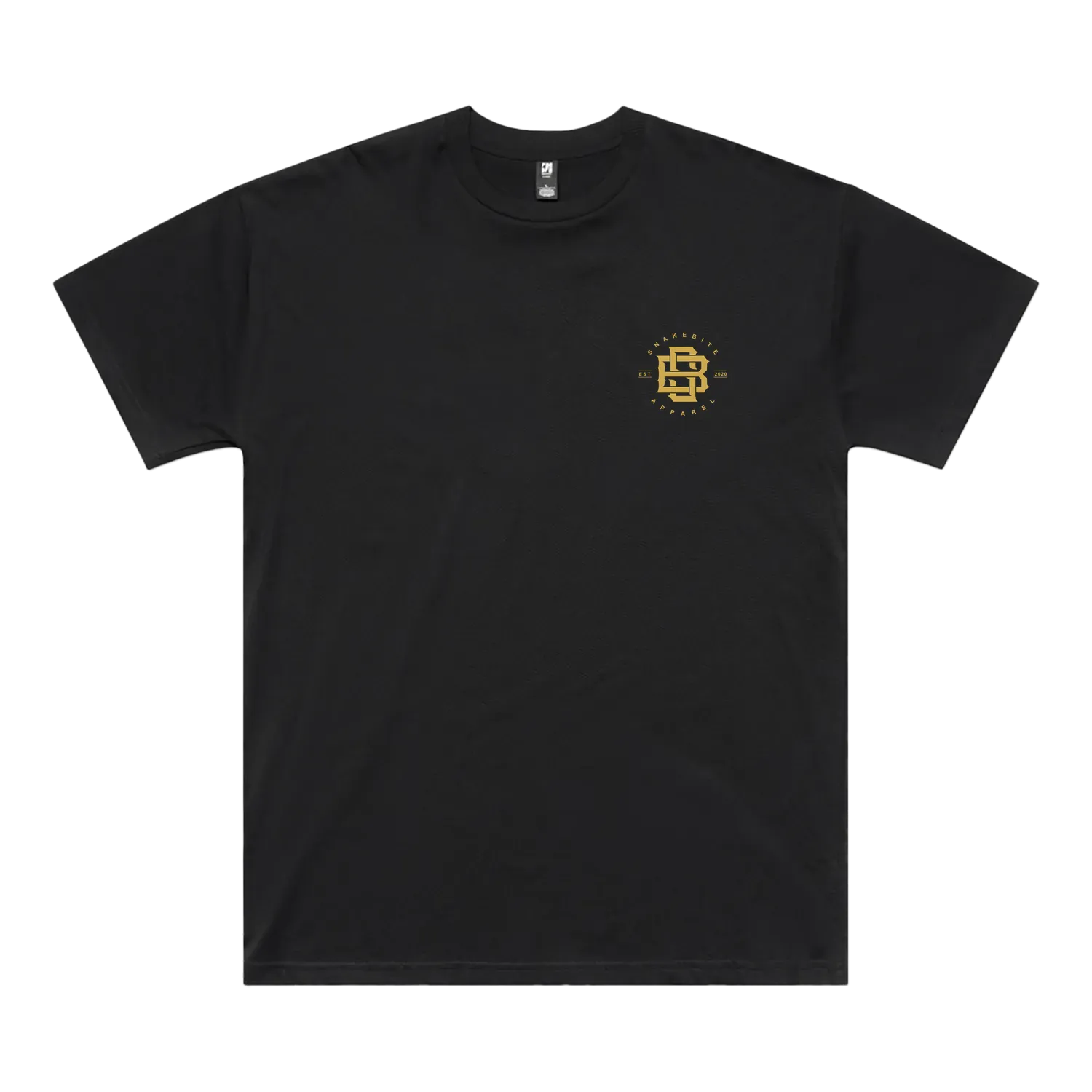 Black front flat lay