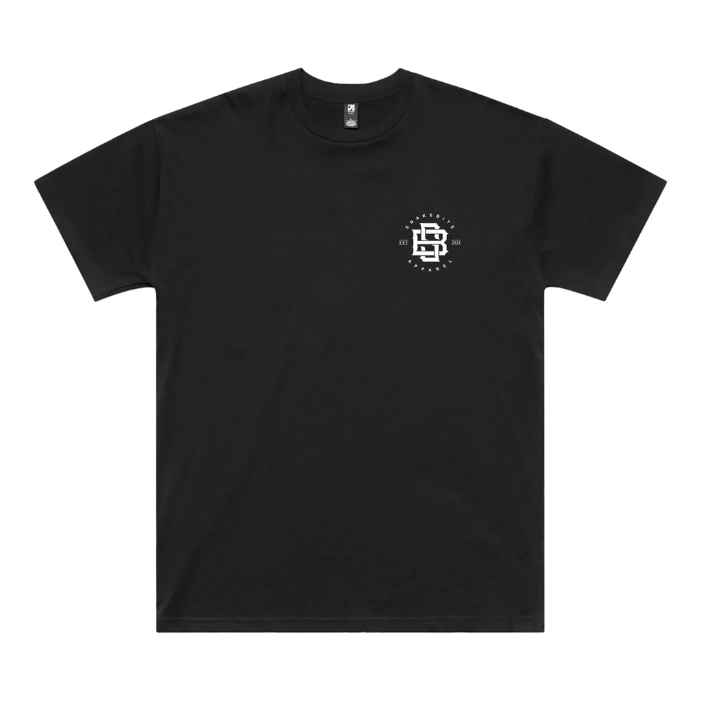 Black front flat lay