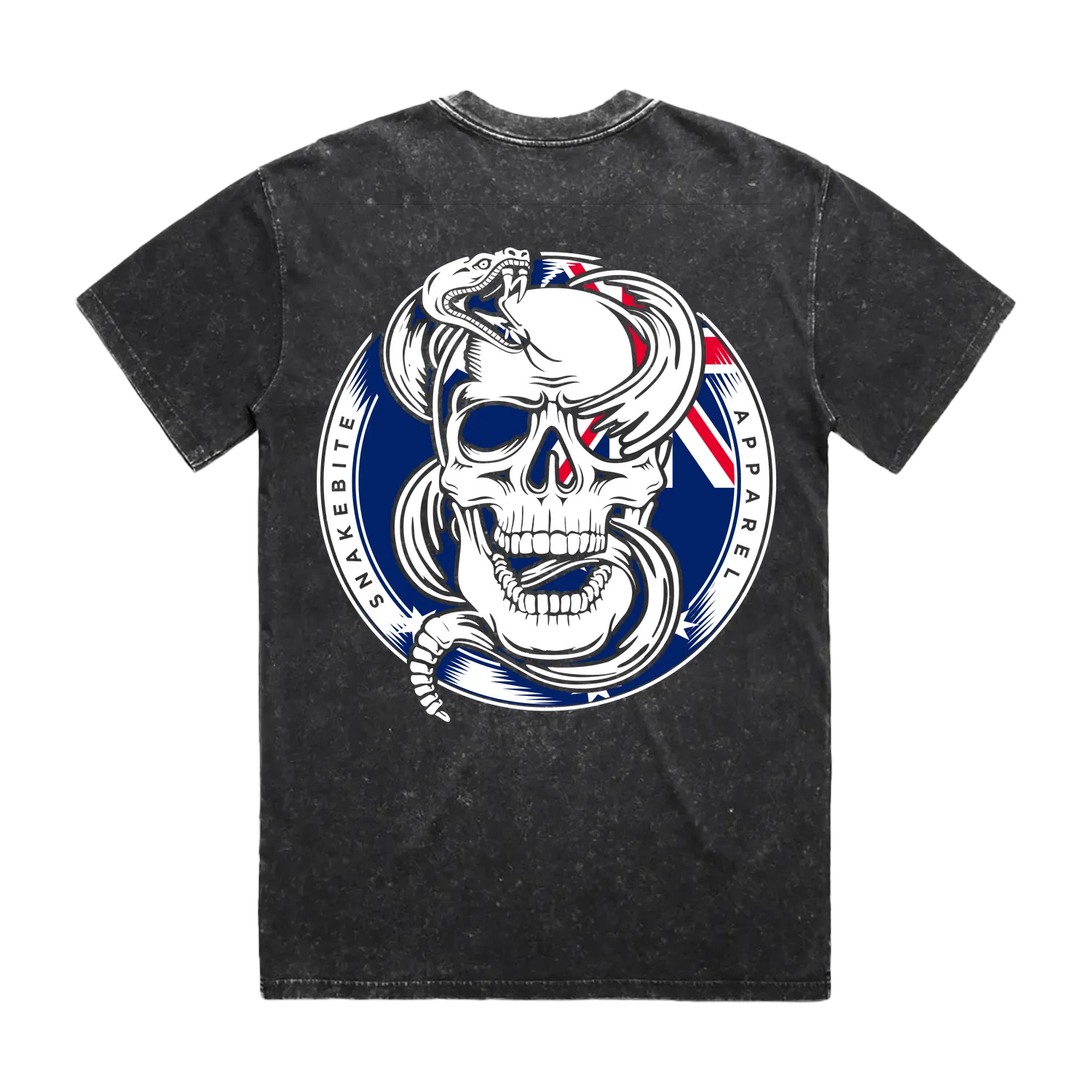 Reversed True Blue Venom Heavy Oversized Stone Wash Tee