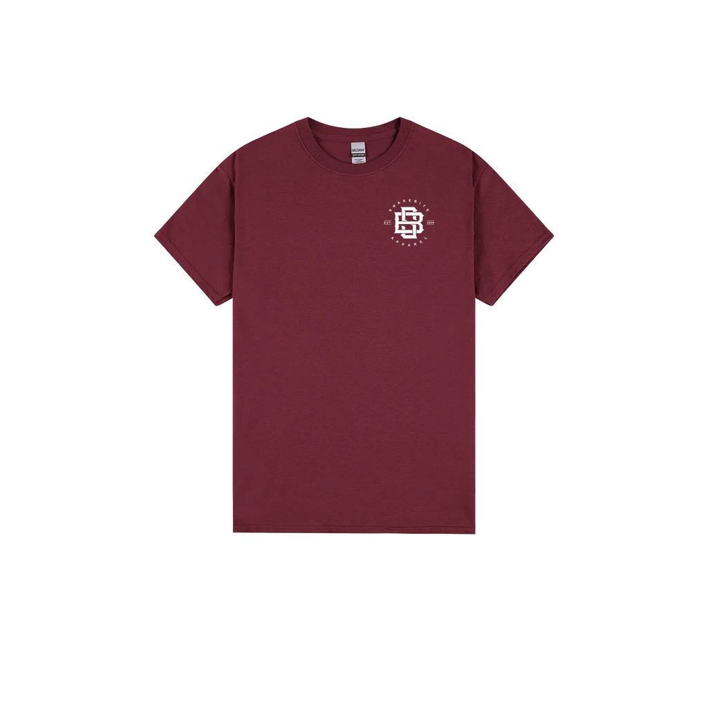 Maroon front flat lay