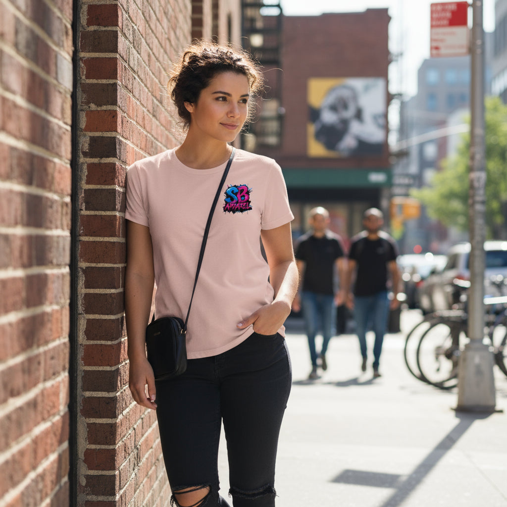 Splash Zone Pale Pink Women's Maple Tee